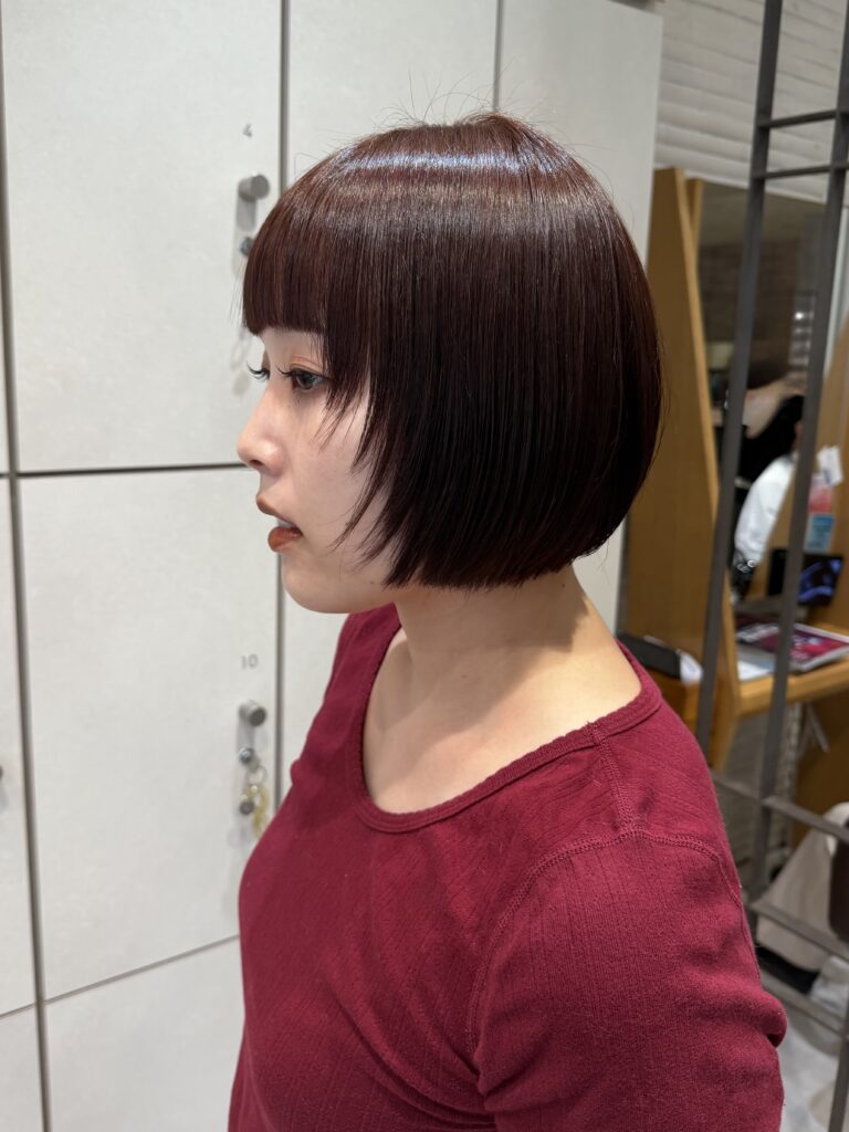 顔まわりレイヤー×赤みブラウンのメイン画像